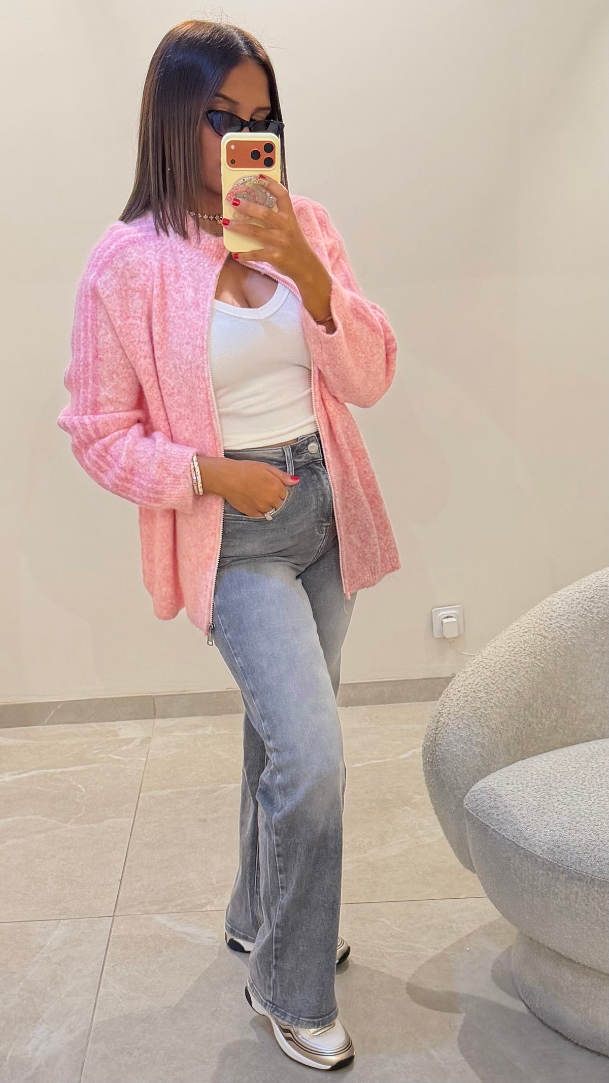 GILET ROSE