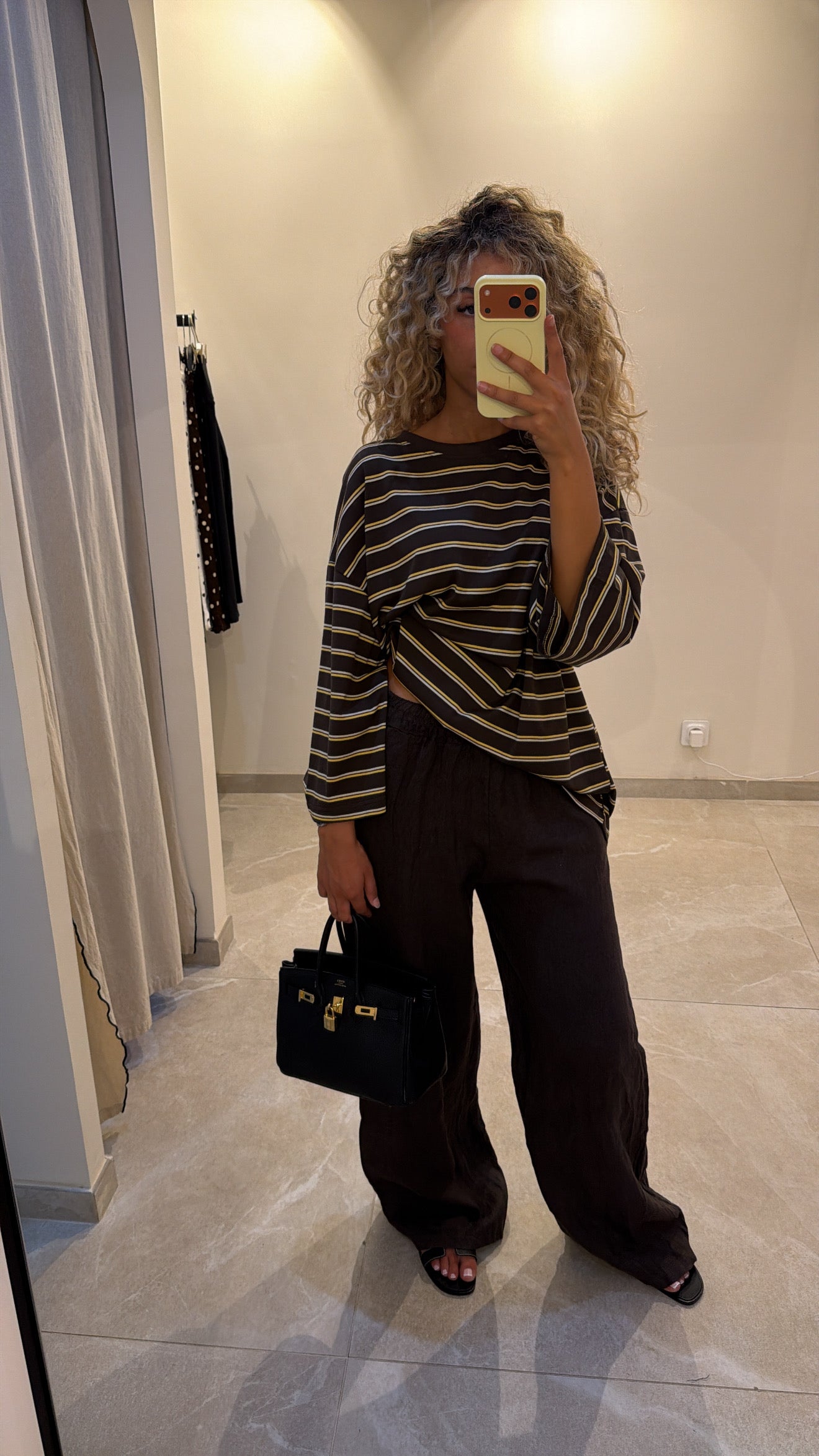 PANTALON MARRON LIN
