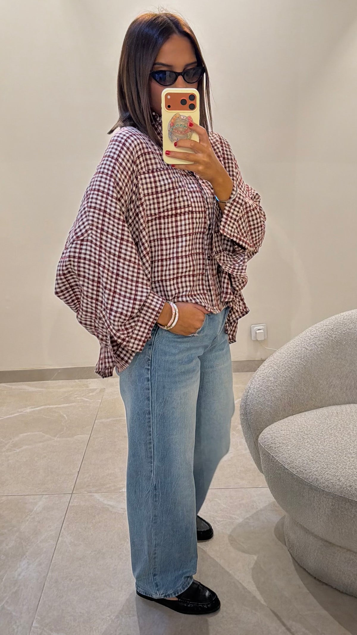 CHEMISE BORDEAU