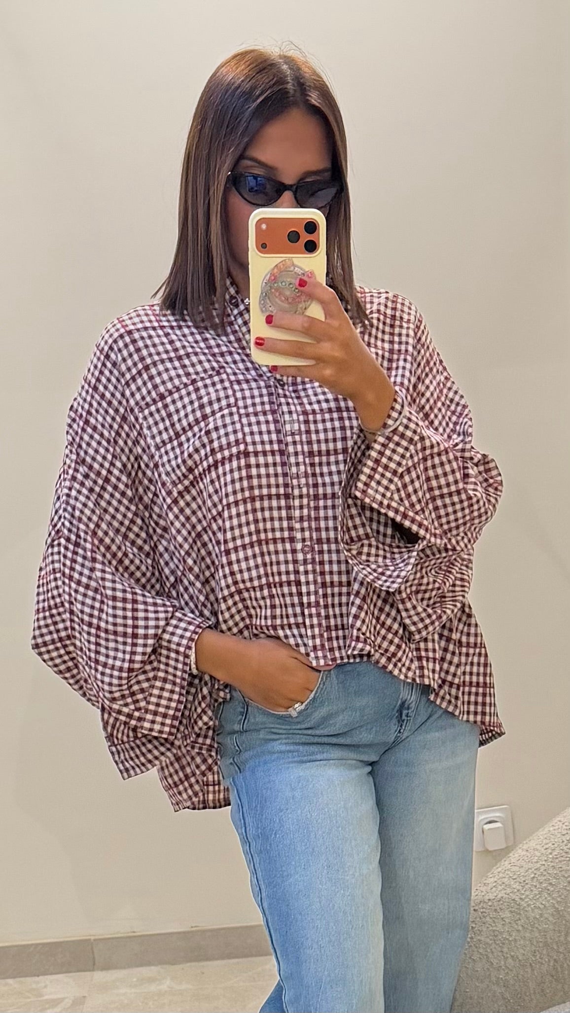 CHEMISE BORDEAU
